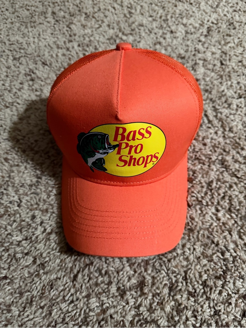 Bass Pro Shops Orange Logo Trucker Hat